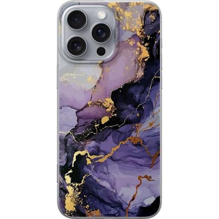 Apple iPhone 16 Pro Max Gjennomsiktig deksel Lilla Marmor