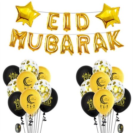 Eid Mubarak Balloner Bogstav Folieballoner Ramadan Kareem