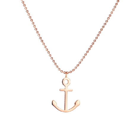 AVEKI Guld Halsband med Opal, 14K Guldpläterat Ankare Penda