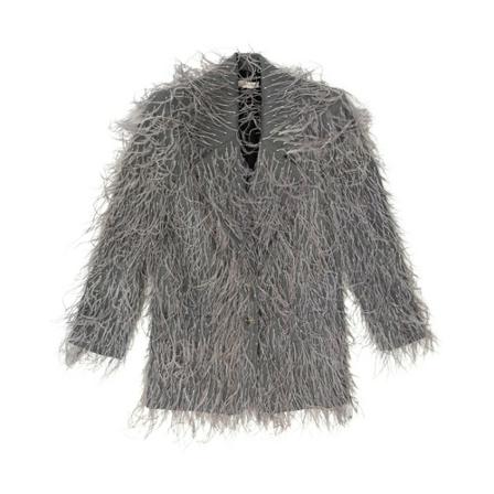 The Mannei ‘Greenock’ blazer with feathers Grå, Dame