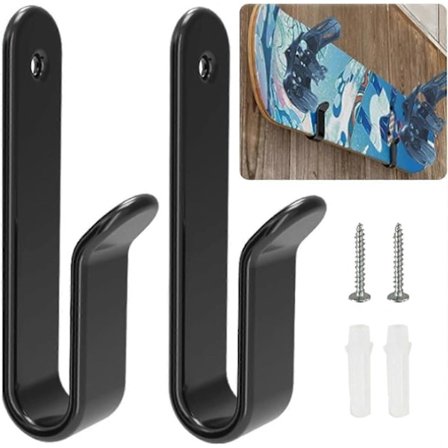 2 stk. snowboardholder, vandret snowboardvægbeslag med skruer, snowboarddisplayholder, Sno
