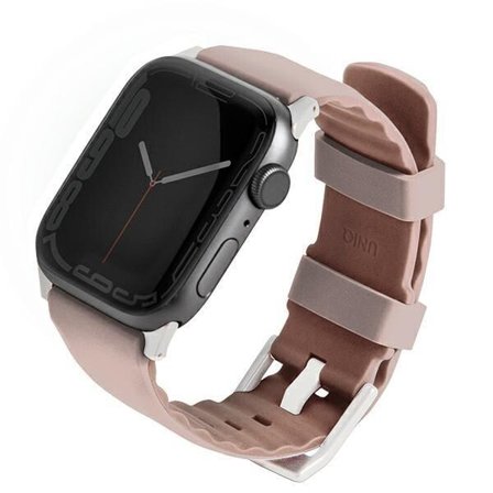 UNIQ Linus Apple Watch Series 4/5/6/7/8/SE/SE2 armbånd 38/40/41 mm. Airosoft Silikon rosa/rød rosa