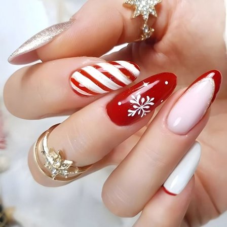 Christmas French Fake Nails False Nail 2 2