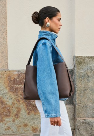 Bubbleroom - Faux Leather Tote Bag - Accessoarer