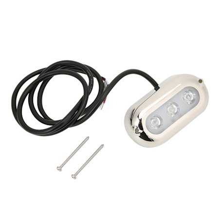LED undervannslys Vanntett Marine Båt Yacht Bunn Hale Lampe Blått Lys