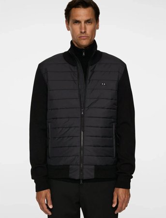 J. Lindeberg Bodie Knitted Hybrid Jacket - Black - XL