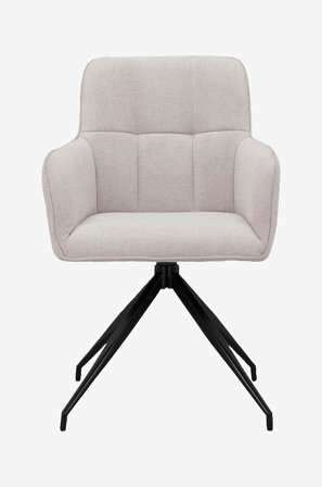 Loft24 - Spisebordsstol Zaria1, 2 stk. - Hvid - Stole med armlæn - Fra Homeroom