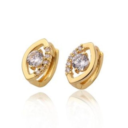 18K Guldfyllda Guld gulddoublé Filled CZ Örhängen