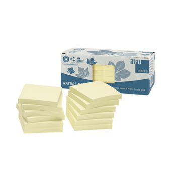 Notatblokk Gul 75x75 mm I Box