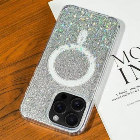 iPhone 16 Pro Max Gradient Glitter Stjärnig MagSafe Skal