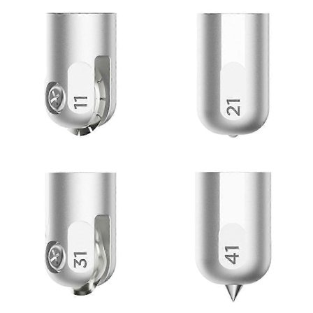 4 stk. bølgete bladspiss, graveringstupp, pregetupp og perforeringsbladspiss for Cricut Maker 3 QuickSw
