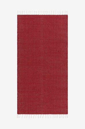 KM Home - Bomuldstæppe Line - Blå - Bomulds- & kludetæpper - 75X220 - Fra Homeroom