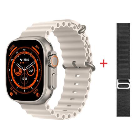 Smart Watch Ultra Series 8 NFC 49mm Smartwatch Herr Dam Bluetooth Call Vattentät Trådlös laddning HD-skärm för Apple WhiteHY-BlackGS