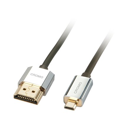 Lindy CROMO Slim High Speed HDMI to micro HDMI Cable with Ethernet - HDMI-kabel med Ethernet - 2 m
