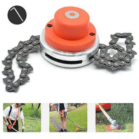 Kjede Gressklipper Hage Med Ryddesag Rød_Spesiell Gave