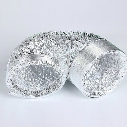 Joustava alumiininen ilmanvaihtoletku ilmastointiin, kuivausrumpuun, liesituulettimeen (120mm*2m)