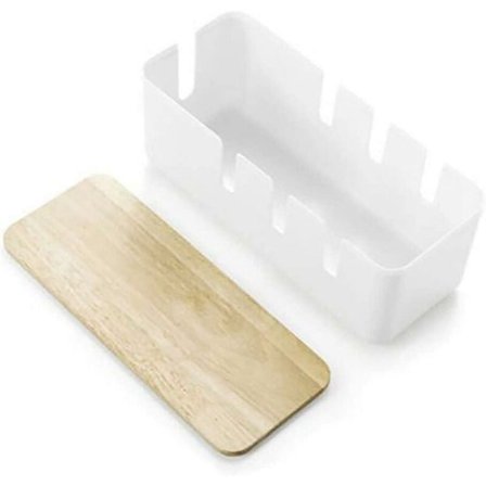 Ppiao kabelstyringsboks, kabelstyringsboks, kabelstyringsboks, skrivebord, TV-stik, USB-computerdæksel, hjemmekontor gemmested