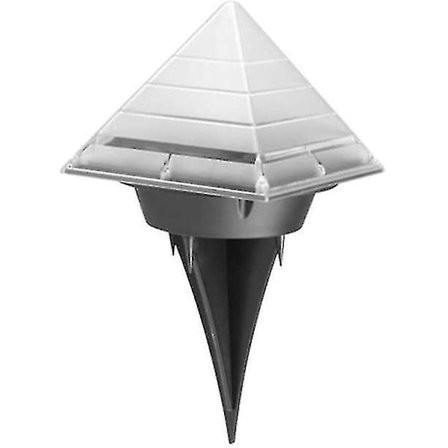 2 stk Solcelle Jordlamper, Pyramidform Solhagelamper, Vanntette Landskapslamper A