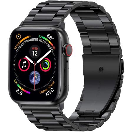 Metallrem För Apple Watch Ultra 49mm 8 7 45mm 41mm rostfritt stål smart watch armband För iwatch 6 5 4 3 SE 44mm 42mm 40mm Black For 42mm 44mm 45mm