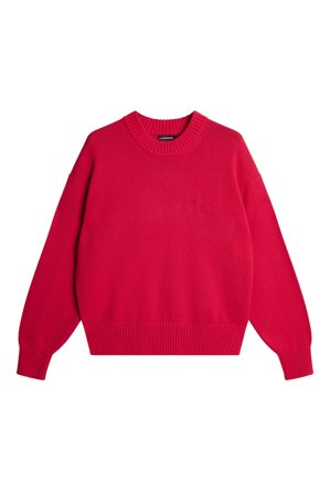 J.Lindeberg - Eddy Cotton Wool Crew Neck - Purple - Mann - XXL
