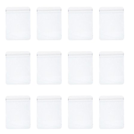 200 stk gjennomsiktige oppbevaringsposer med glidelås, tykkede gjennomsiktige plastposer med forsegling