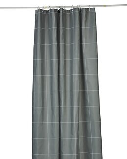 Badeforhæng med ternet mønster Grøn