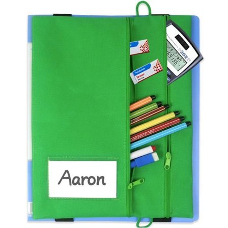 Dubbelfickpennfodral med dragkedja