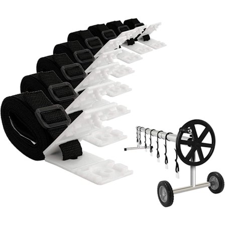 8 st Poolmembranbindningsrep Solskydd bärbar poolskyddsrulle anslutningsbältessats