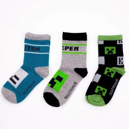 Minecraft Barnstrumpor / Strumpor för Barn - 3-Pack