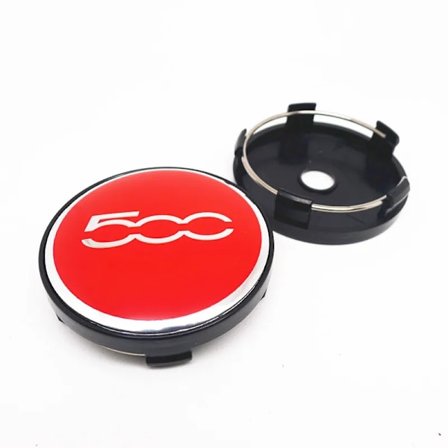 4 stk. 60 mm til FIAT 500 hjulcenter navkapsler bilstyling fælge navdæksel 56 mm badge emblem klistermærker