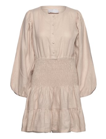 Martine Linen Dress Beige Ella&il