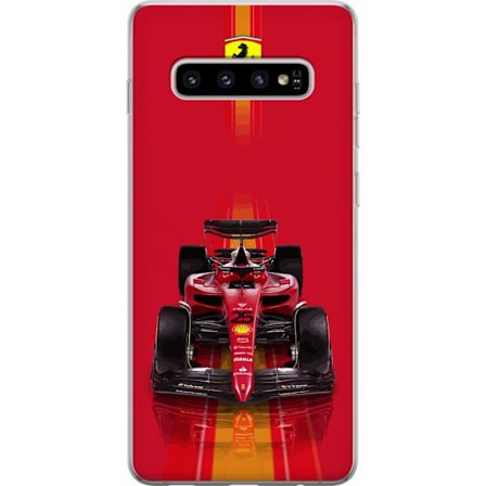 Yhteensopiva Puhelinkuori Samsung Samsung Galaxy S10+ Ferrari Formula 1 -auto ikonisessa punaisessa muotoilussa urheilullisella tarkkuudella
