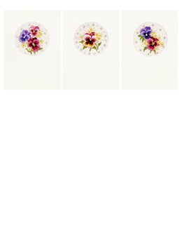 Stickpackung Karte Veilchen 3-er Pack