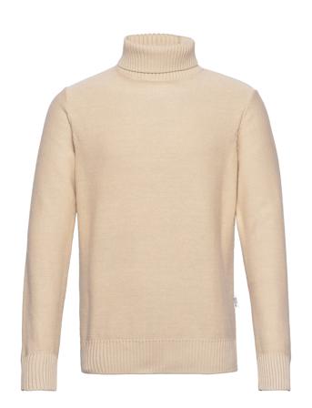 Slhaxel Ls Knit Roll Neck Noos Beige Selected Homme