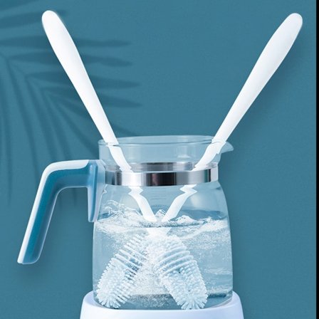 Flaskborste med långt skaft Flexibelt bärbart rengöringsmedel för vattenflaskor