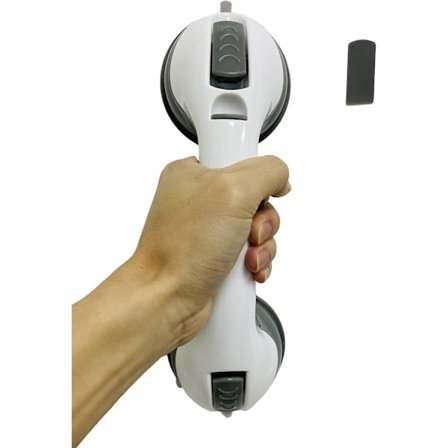 Håndtag til badekar til badeværelse og bruser l Bærbar håndtag med sugekop til bruser l Hjælpsom til gravide og handicappede