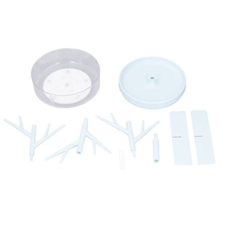 Smyckeshängande stativ grenform roterbar avtagbar student smyckesförvaring display stativ skrivbordsorganisatör blå