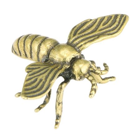 Koppar Honungsbi Figur Vivid Visar Smak Solid Desktop Mini Handgjord Bi Dekoration För Vardagsrum