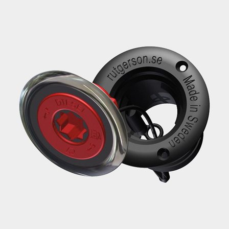 Kansiläpivienti diesel Rutgerson Deck Filler Diesel, suora, komposiitti & kansi ruostumatonta terästä AISI 316 / komposiitti, Ø38 mm letkulle