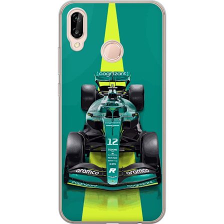 Yhteensopiva Puhelinkuori Huawei Huawei P20 lite Aston Martinin Formula 1 -auto vihreässä kilpailumuotoilussa, jossa on moderni studiosentuntma