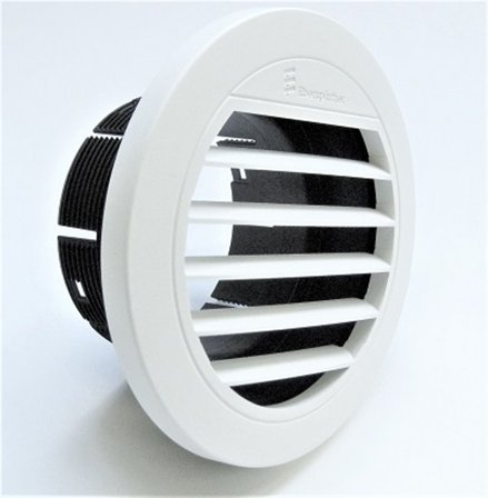 Výdech Eberspächer, 60 mm, otevřený 30°, plast, bílý