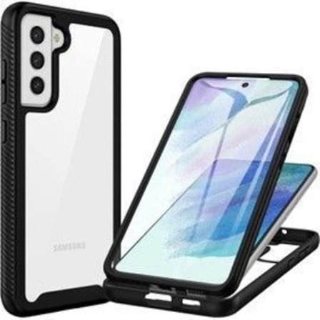 Lagogi Cover til Samsung S21 Fe 5g, Stødsikkert Etui med Skærmbeskytter, 360 Graders Beskyttelse Robust Dobbeltsidet Stødfanger Transparent Cover