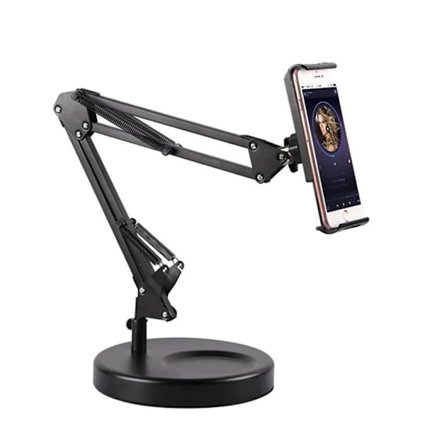 Universal smartphoneholder til bordplade med bøjelig arm og 360