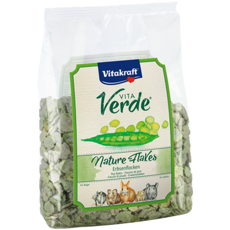 Vitakraft - Vitaverde Nature Flakes Erter 500 g - Smådyr - Godbiter og gnagestenger - Naturlig godbit - ZOO.no