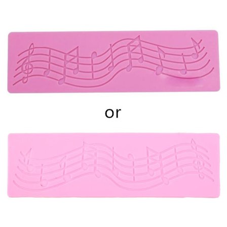 Musiknot Silikon Fondant Tårtform Matta Choklad Dekorationsverktyg DIY Köksbakningstillbehör (FMY)