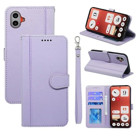 For Nothing CMF Phone 1 Plånboksfodral Magnetiskt Lås Läder Telefonskal med Rem - Grön