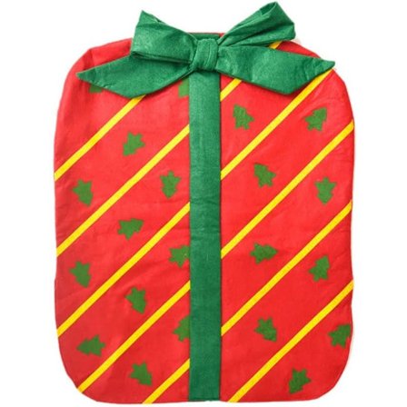 Dekorasjonstrekk, pil og bue gavepose trekk, juledagsrestaurant hjem tegneserie stoltrekk (farge: rød)