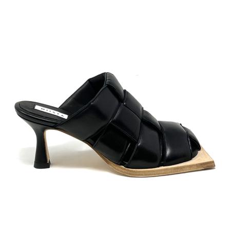 Miista Mayte Mule Sort, Dame Sandaler med hæl, Størrelse: 39 EU