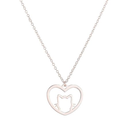 Kreativt Halsband Kvinnligt Ihåligt Katt Hänge Kedja, Present Till Flickvän