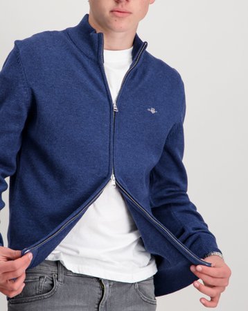 GANT CASUAL COTTON CARDIGAN Niebieski Swetry Chłopiec - Kids Brand Store